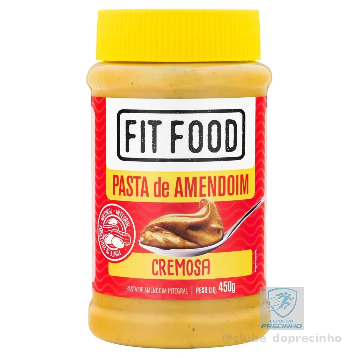 Pasta de Amendoim Fit Food Cremosa, Baixo Teor de Carboidratos, 450g
