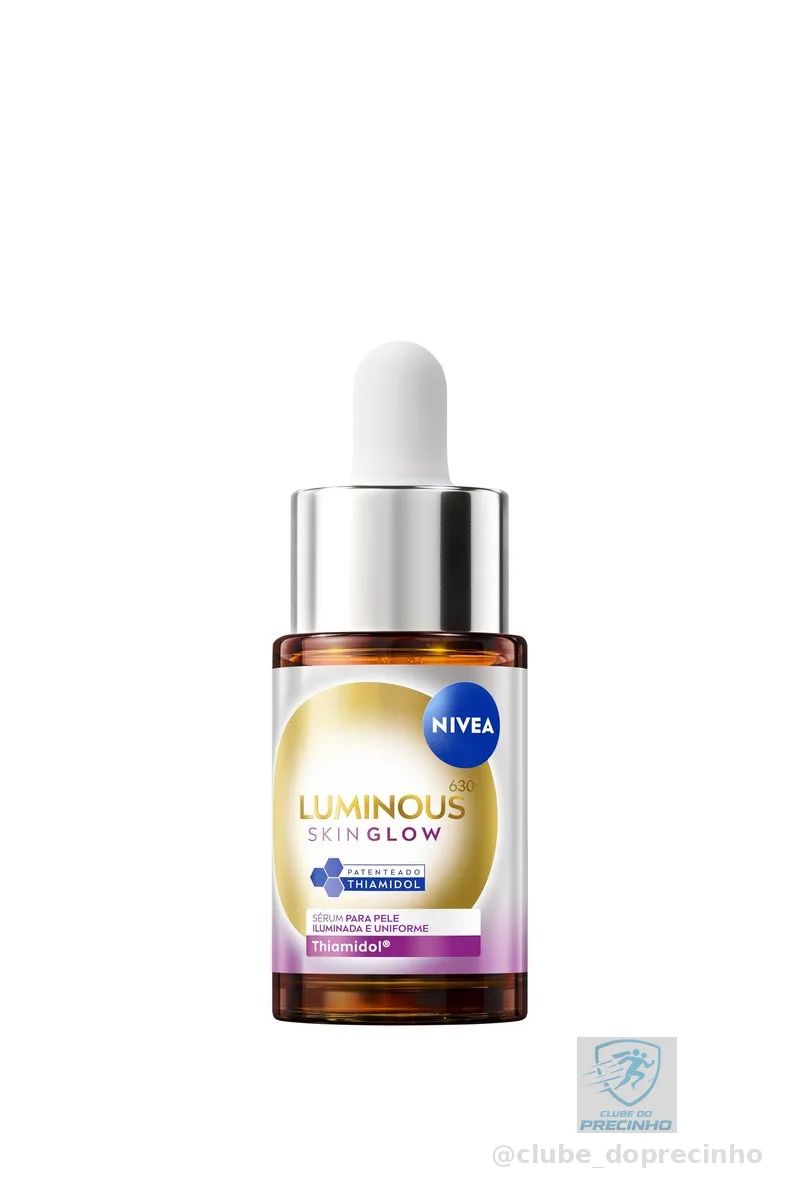 NIVEA LUMINOUS630® Skin Glow Sérum 15ml, Pele Uniforme, Glow Instantâneo, Reduz Manchas e Poros, Hidrata, Cuidado Facial Diário