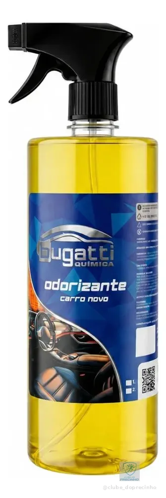 Aromatizante Cheiro Carro Novo Premium Original Bugatti 1l Amarelo Carro Novo