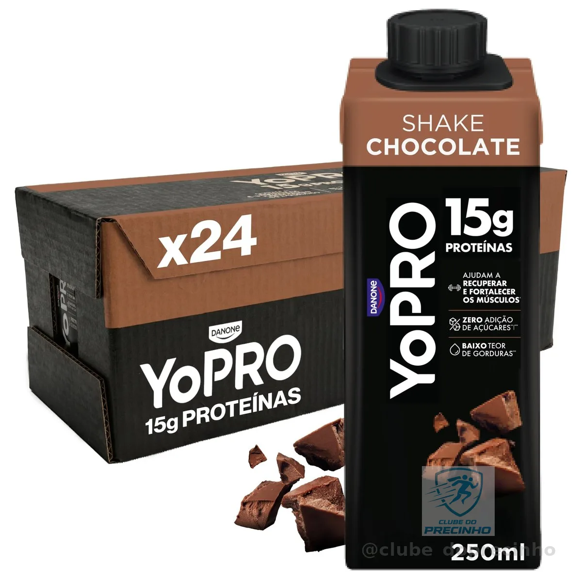 Pack YoPRO Bebida Láctea UHT Chocolate 15g de proteínas 250ml - 24 unidades