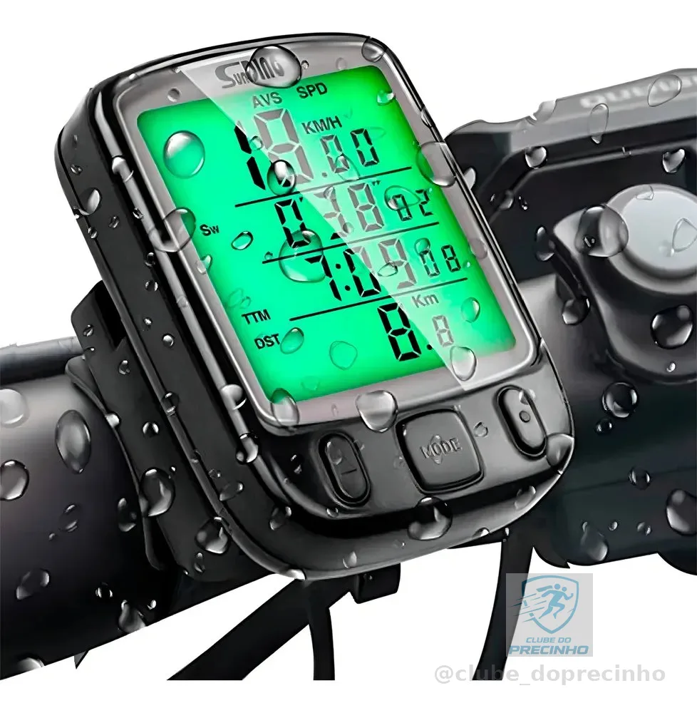 Ciclocomputador Sunding Lt-8546 com Fio e 27 Funções para Bicicleta