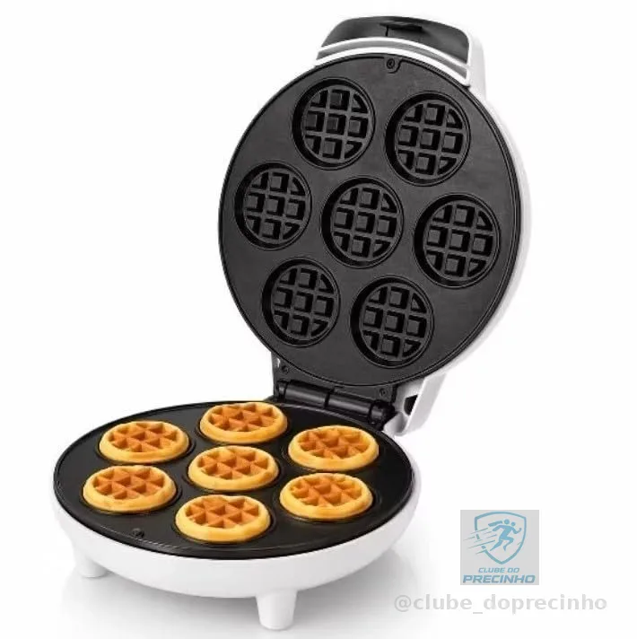 Máquina de waffle Antiaderente – 7 Cavidades para Confeitaria Caseira, Ideal para Fazer waffle Rápido e Sem Grudar (220V)