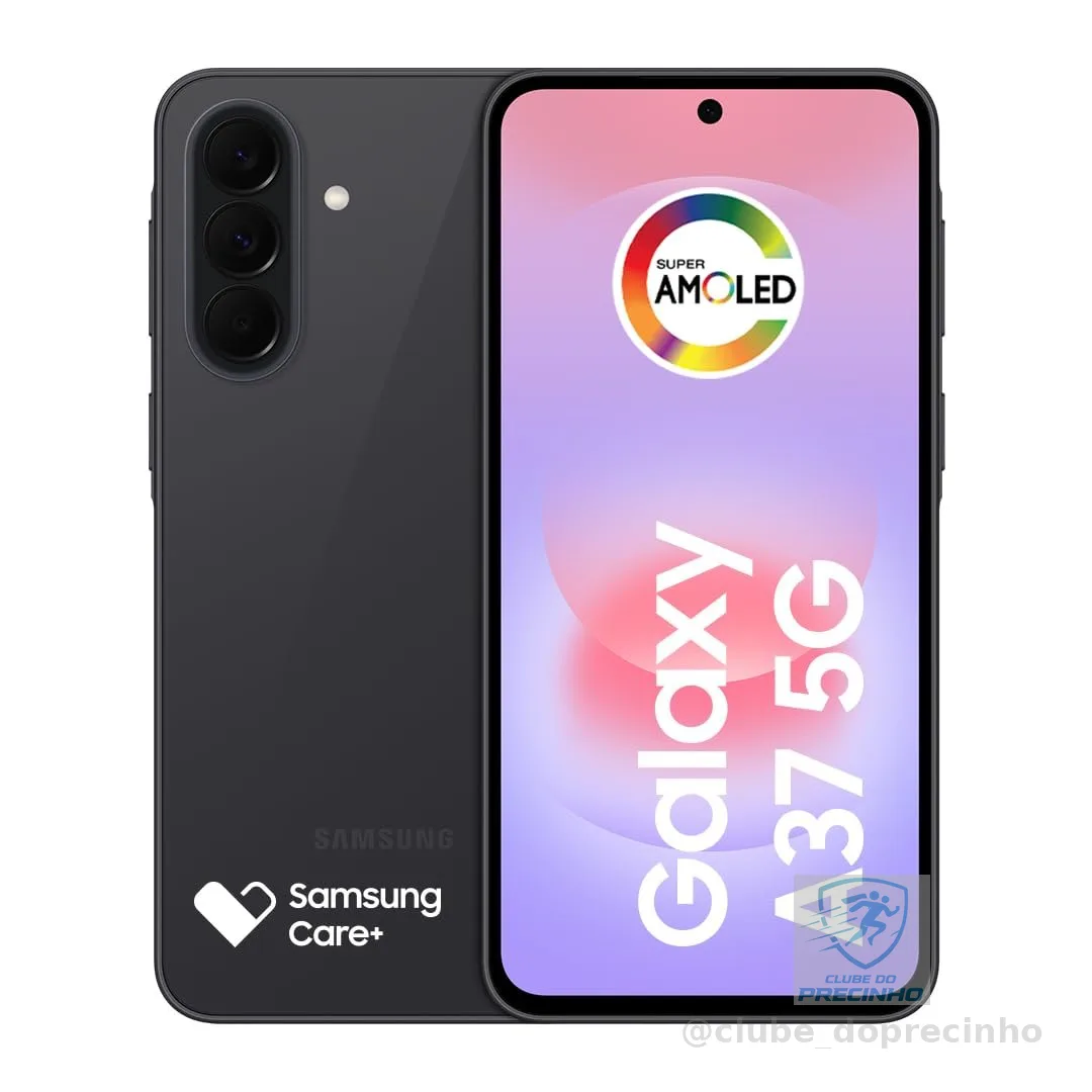Celular Samsung Galaxy A37 5G 128GB, 6GB RAM, Câmera 50MP (Preto)