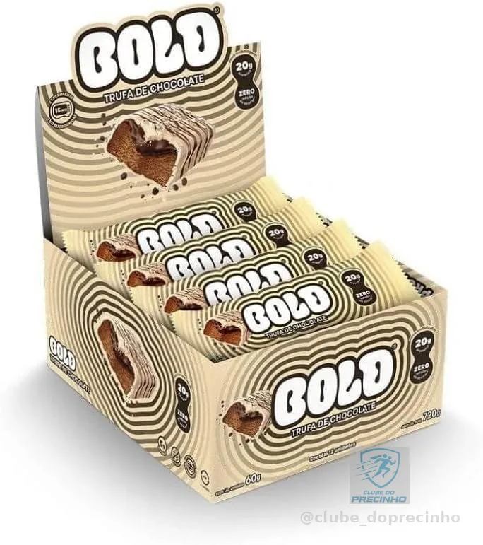 Barra de Proteína BOLD Snacks Trufa de Chocolate (21g de Proteína) - Caixa com 12 unidades