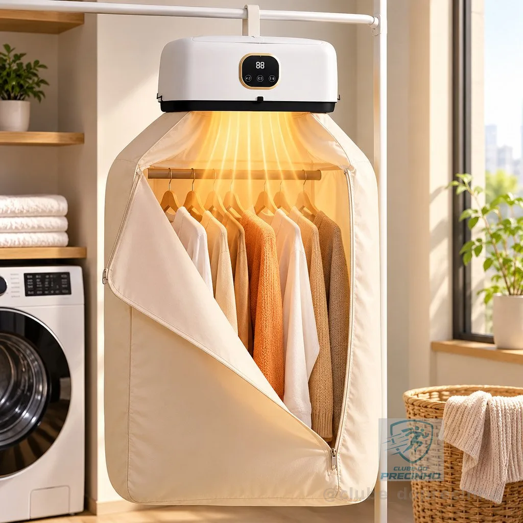 Secador de Roupas 110V / 220V Secadora Elétrica 600W Secagem Rápida