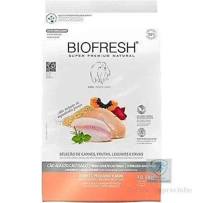 Ração Biofresh Cães Adultos Castrados Raças Pequenas 10,1kg
