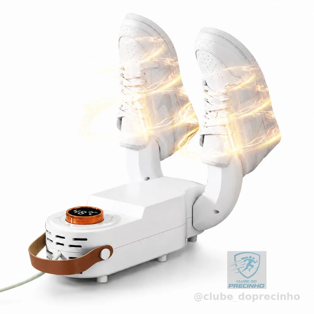 Secador de Sapatos Tênis Elétrico Dobrável com Timer 110V/220V 150W Esterelizador Anti Odor
