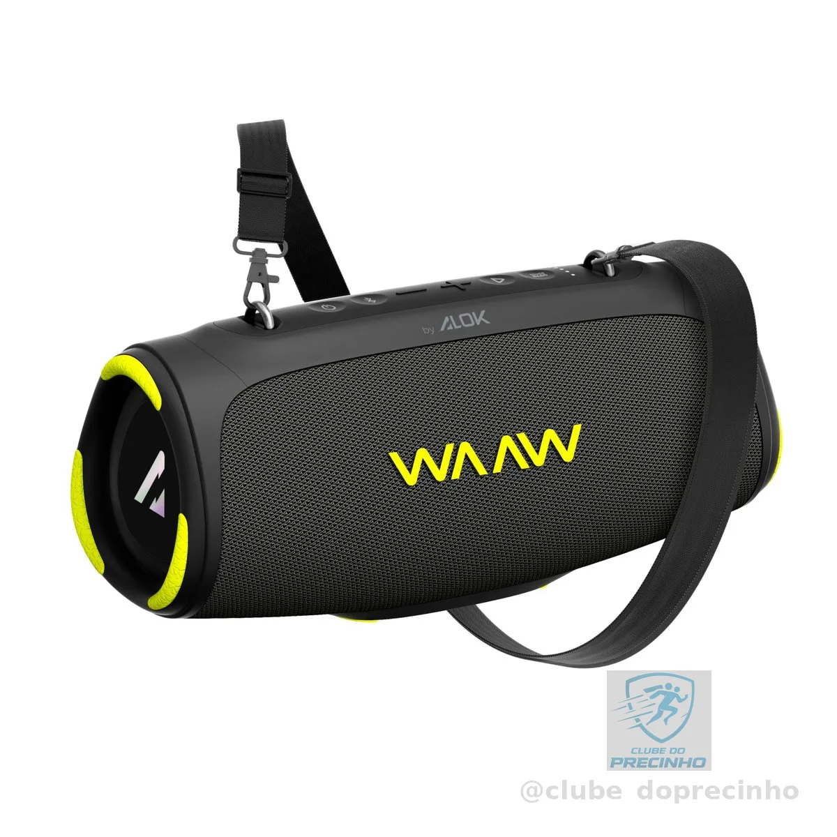 WAAW by Alok Caixa de Som Bluetooth Boom 110 À Prova D'Água e Até 26 Horas de Autonomia, Boombox Tecnologia TWS 40W RMS