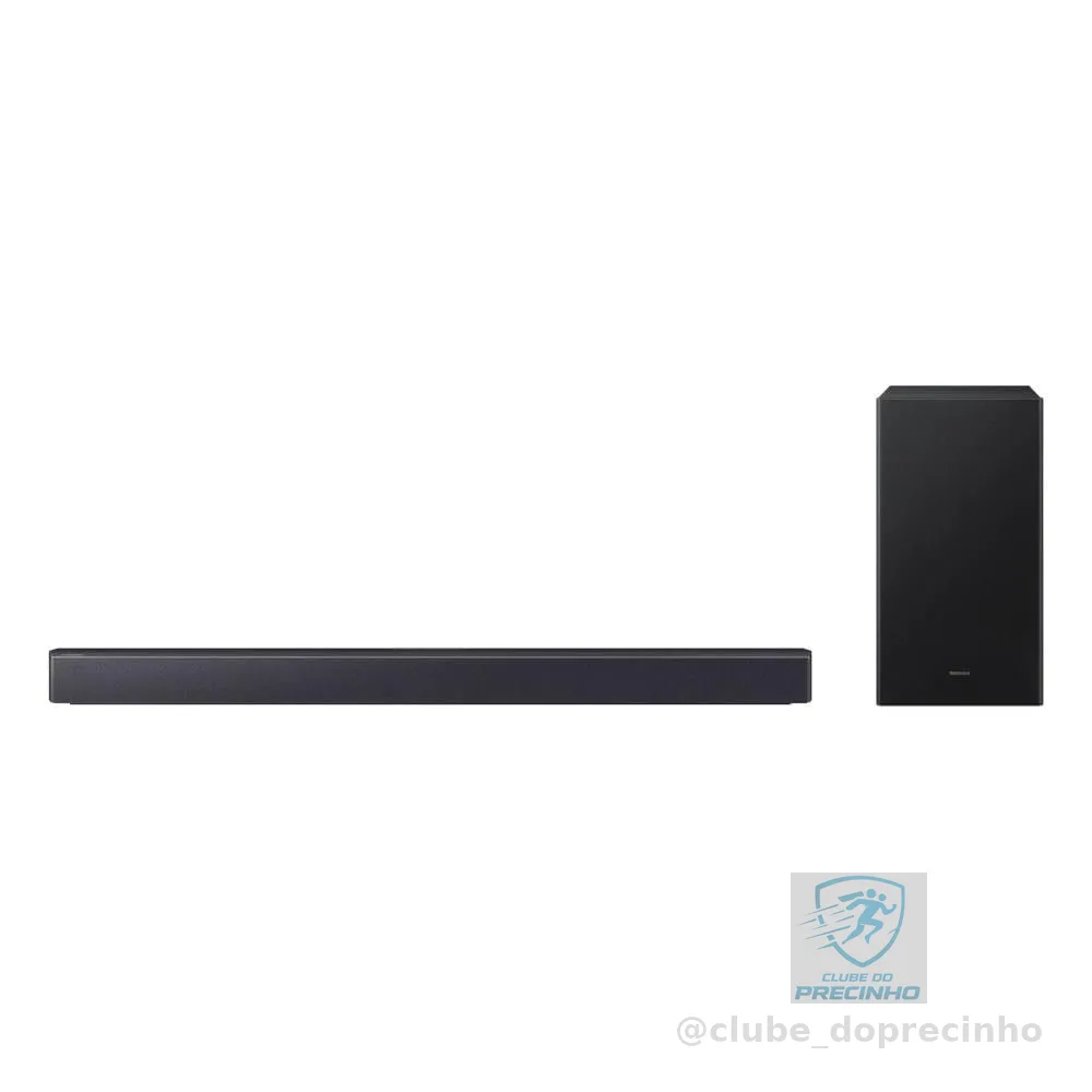 Soundbar Samsung HW-B450F, com 2.1 canais, 300W, Bluetooth, Subwoofer sem fio e Dolby Audio