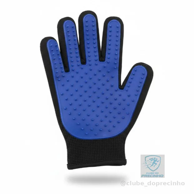 Luva Tira Pelos Pet True Touch Silicone Massageadora Mão Direita Cães e Gatos