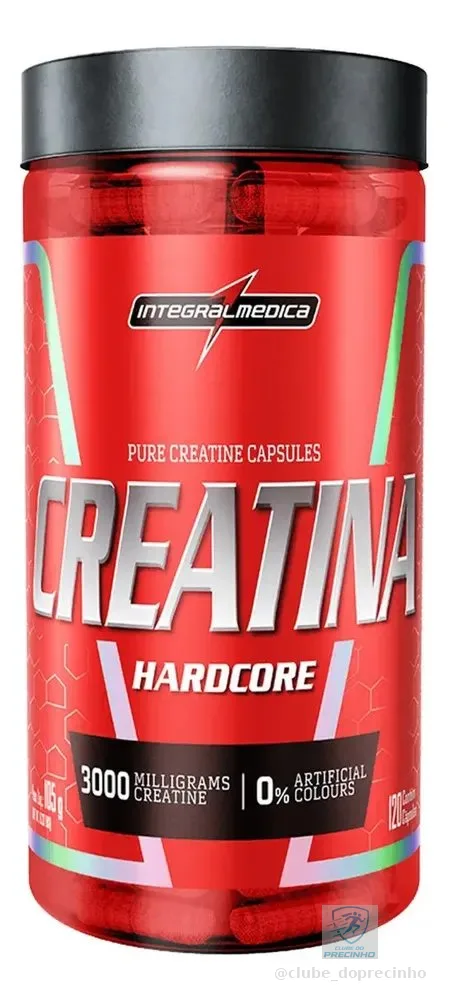Creatina Integralmédica Hardcore em cápsula Sem sabor x 105g de 120 un