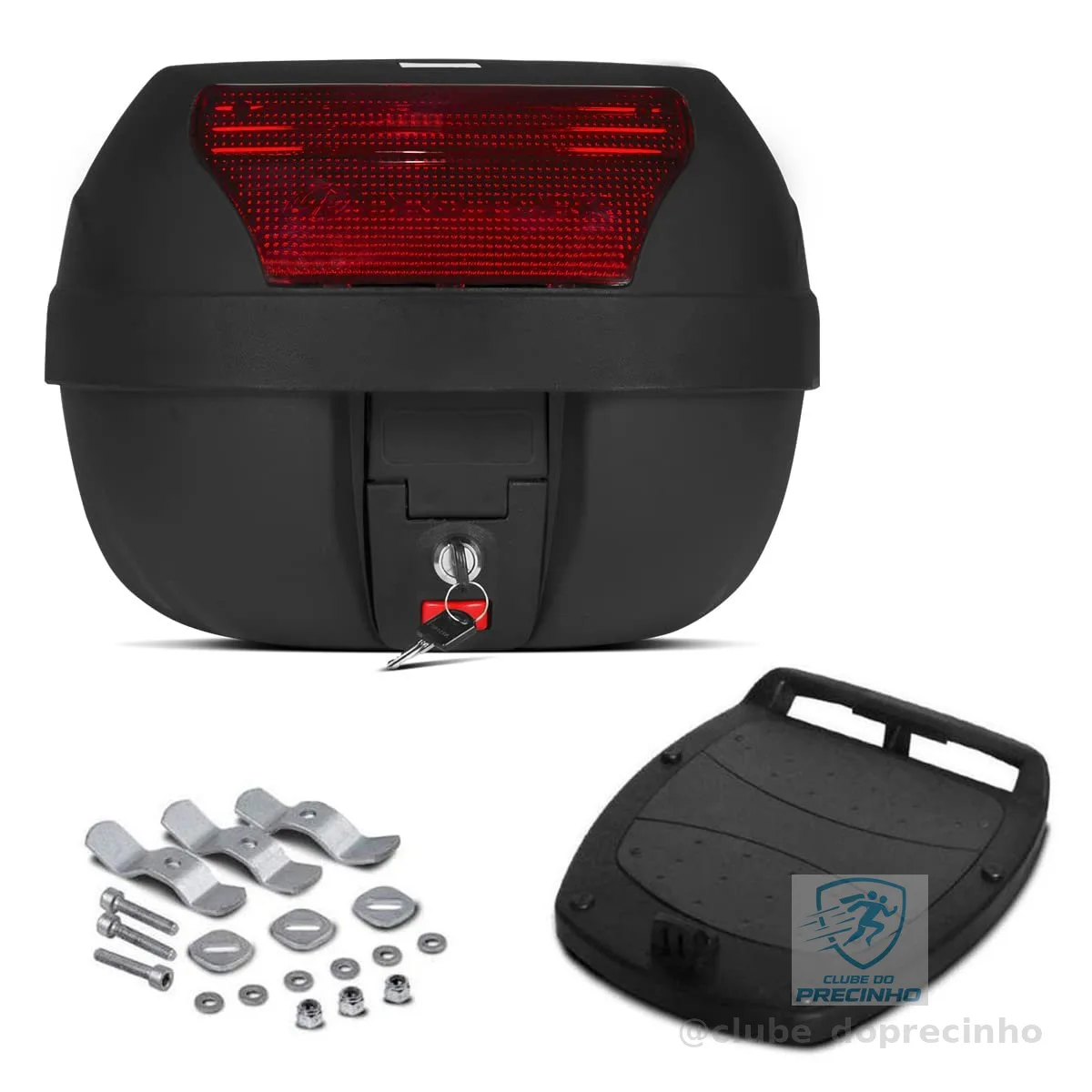 BAULETO PLÁSTICO SUPERIOR 28 LITROS PRO TORK SMART BOX REFLETOR VERMELHO