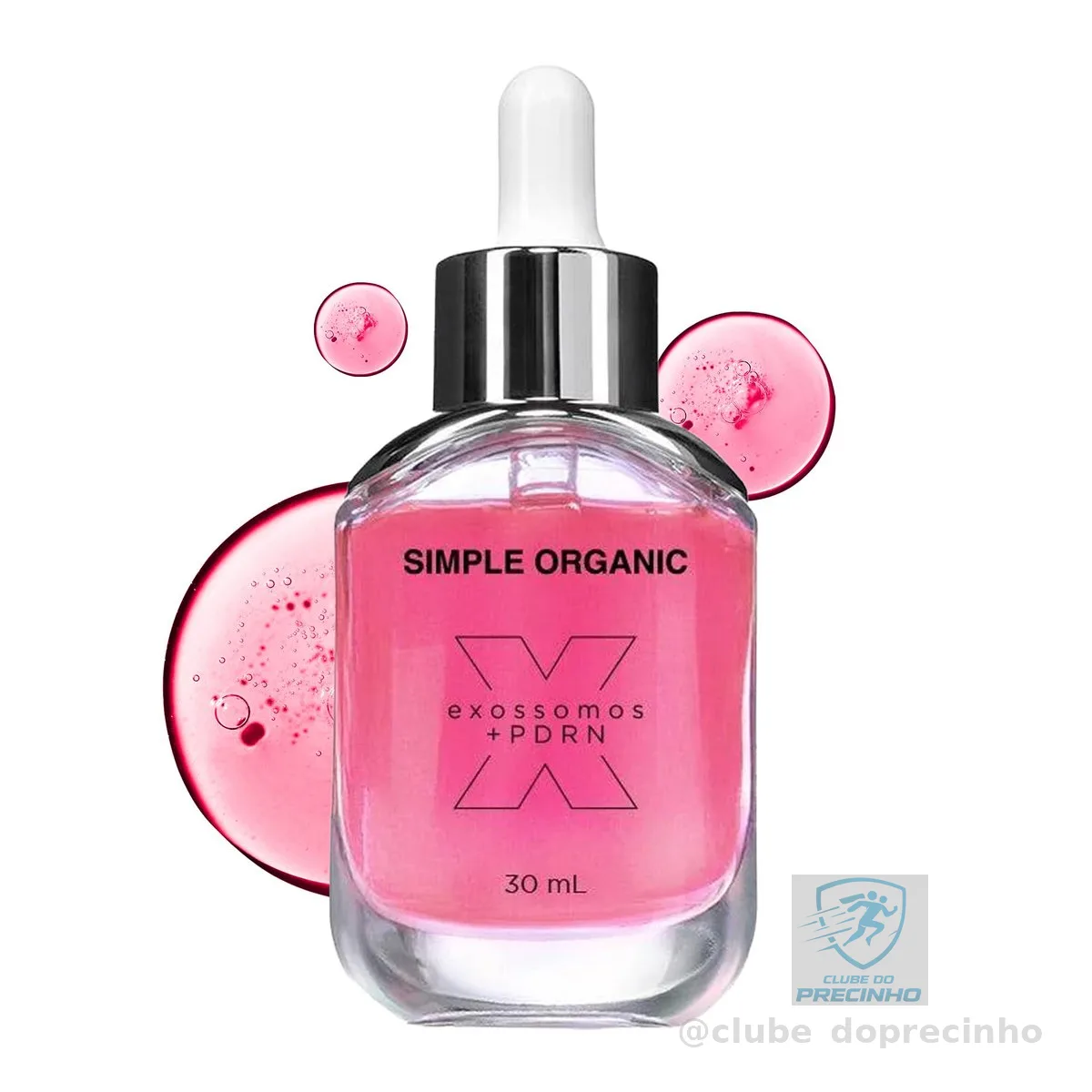 Simple Organic Sérum Facial Solução Exossomos + PDRN Vegano e Peptídeos Botânicos – Skincare Vegano – 30ml
