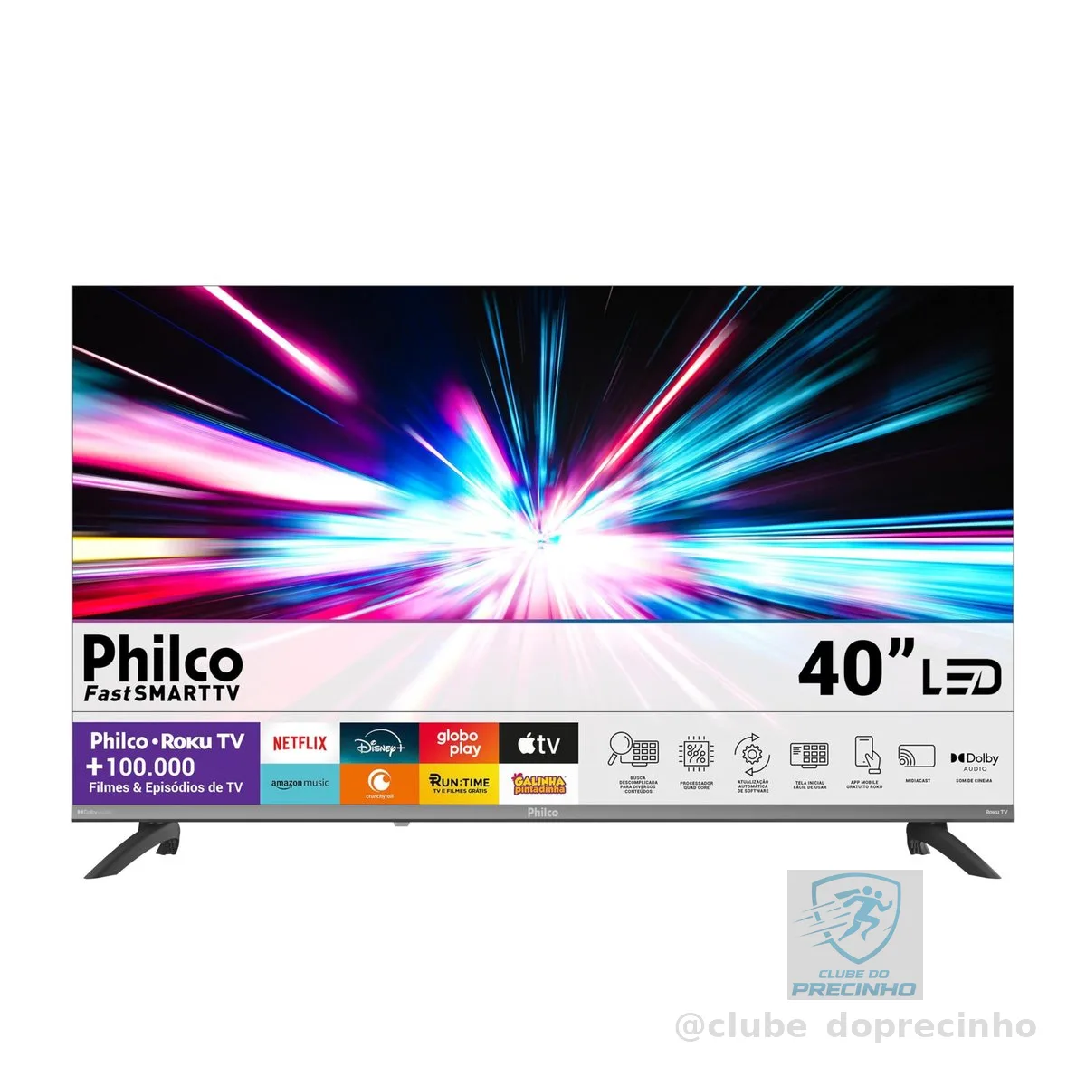Smart TV 40" Philco Roku TV HDR10 Dolby Áudio P40CRA