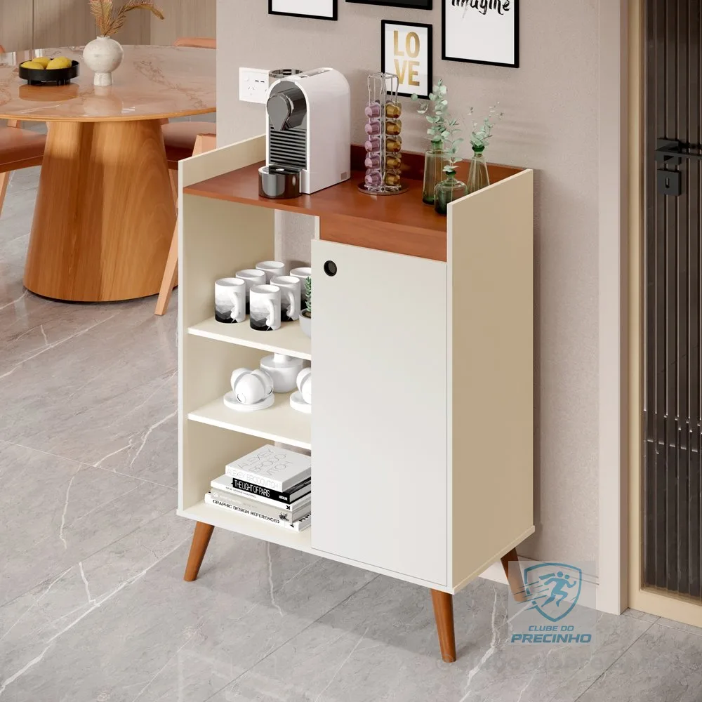 Buffet para casa barzinho aparador 1 porta com pés palito varias cores