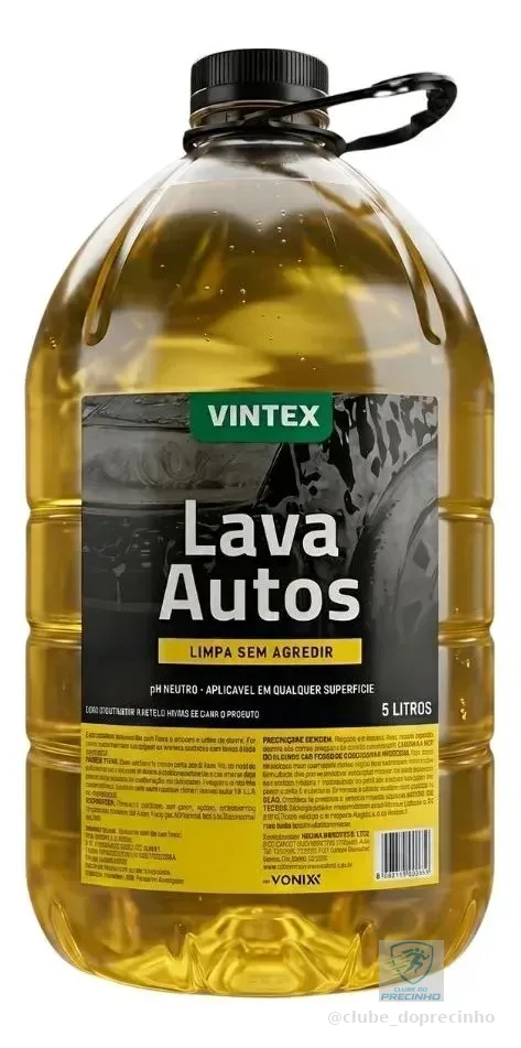 Lava Autos Vintex Vonixx 5l Shampoo Automotivo Ph Neutro