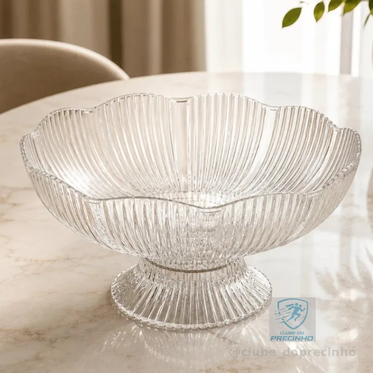Fruteira Transparente Grande Decorativa Para Frutas Mesa Posta Centro de Mesa Acrilico