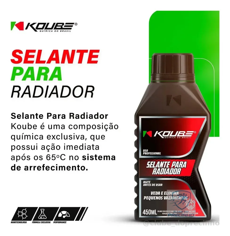 Selante Para Vedar Vazamento Radiador Pro 450ml Koube Original