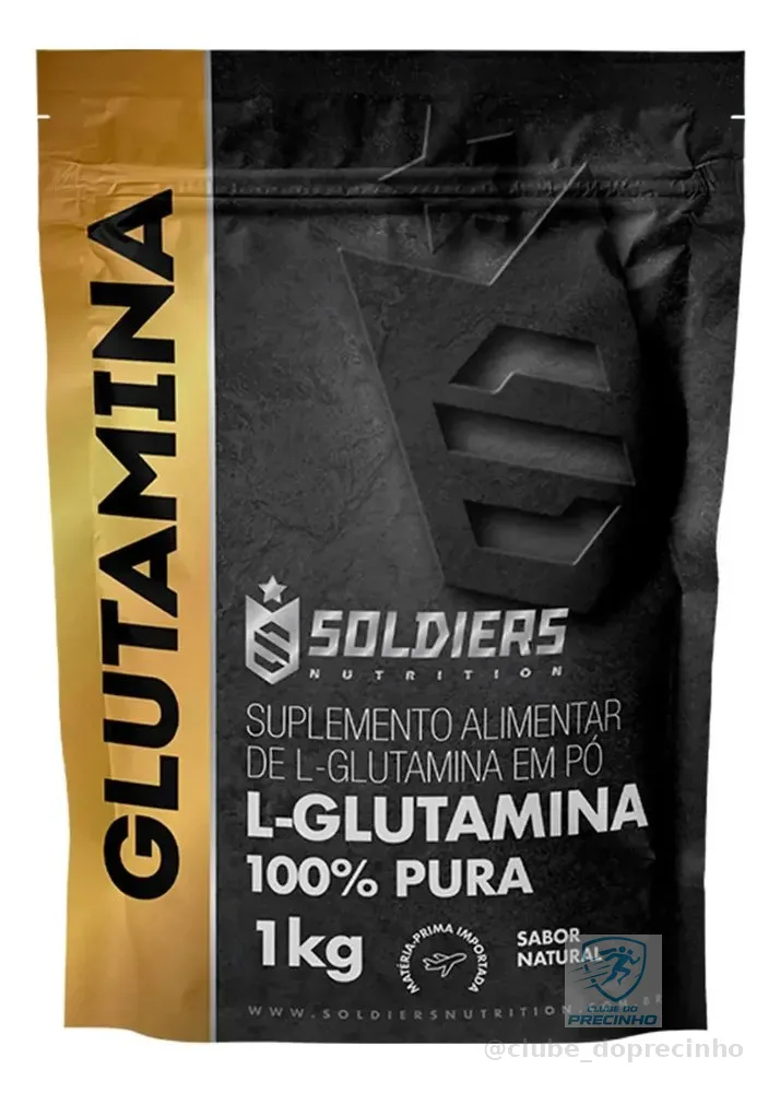 L-Glutamina Soldiers Nutrition em pó Sem sabor x 1kg