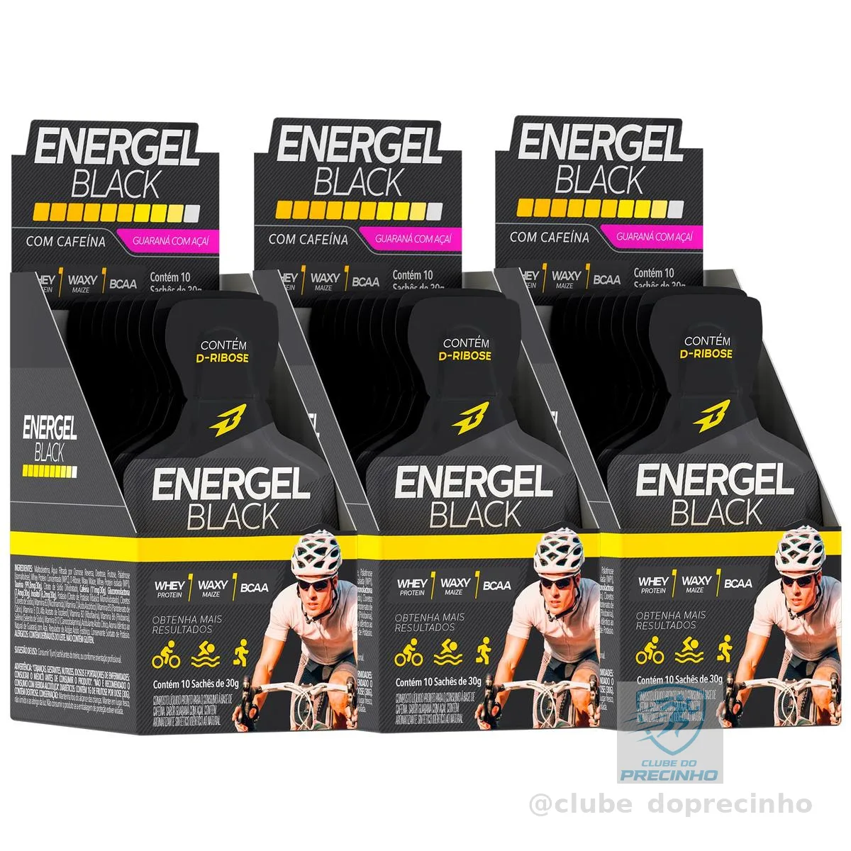 Kit 3x Caixas Energel Black Bodyaction - GuaranÁ Com AÇAÍ