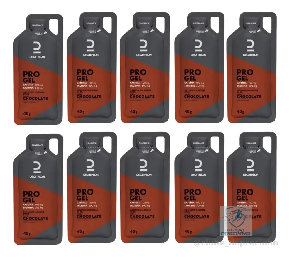 Kit 10 Unidades Gel Pro 40g Chocolate Decathlon Chocolate