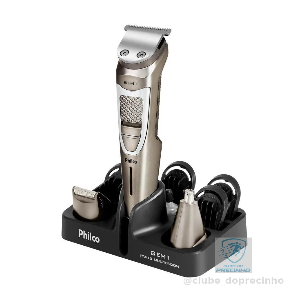 Aparador de Pelos Philco Multigroom 8 em 1 5W PAP16