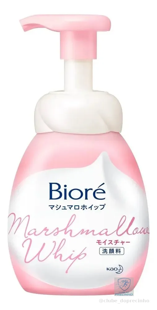 Sabonete Facial em Espuma Bioré Marshmallow Whip para Todos os Tipos de Pele