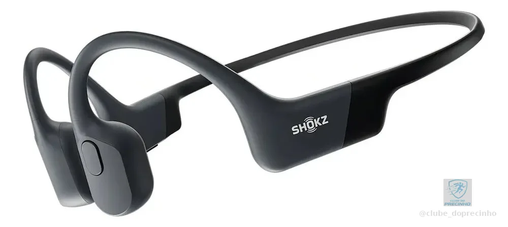 Fones de ouvido Bluetooth Shokz Openrun Mini Black Bone Conduction, azul, cor clara