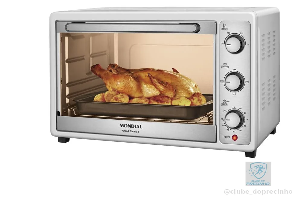 MONDIAL Forno Elétrico 52L Grand Family II, Branco/Inox, 1800W, 110V - FRN-52-W
