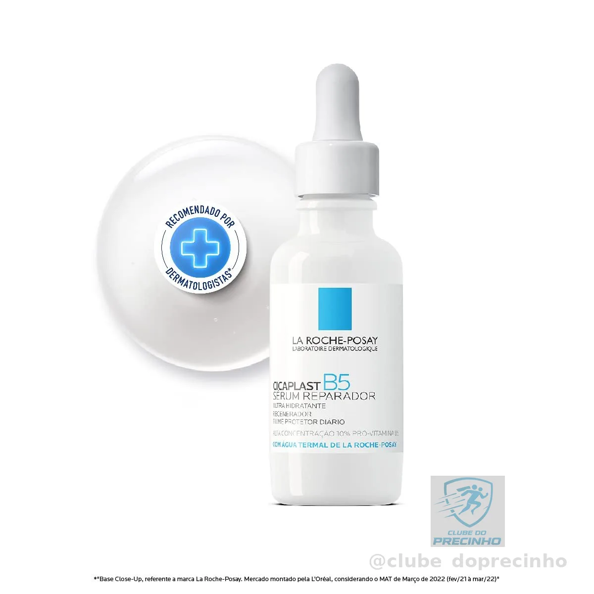 La Roche-Posay Cicaplast B5 Sérum Reparador Facial com 10% de Vitamina B5 e Ácido Hialurônico, Regenera e Ultra Hidrata a Barreira Cutânea, Hipoalergênico, 30ml