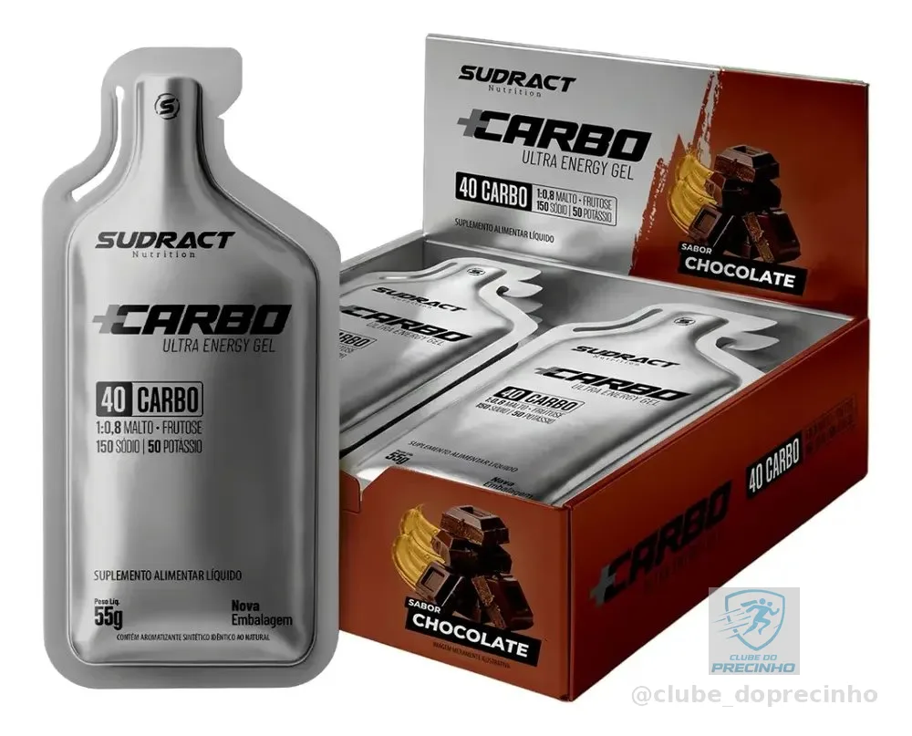 Gel Energético Carbo Ultra Mais Sudract Chocolate 10x55g Chocolate