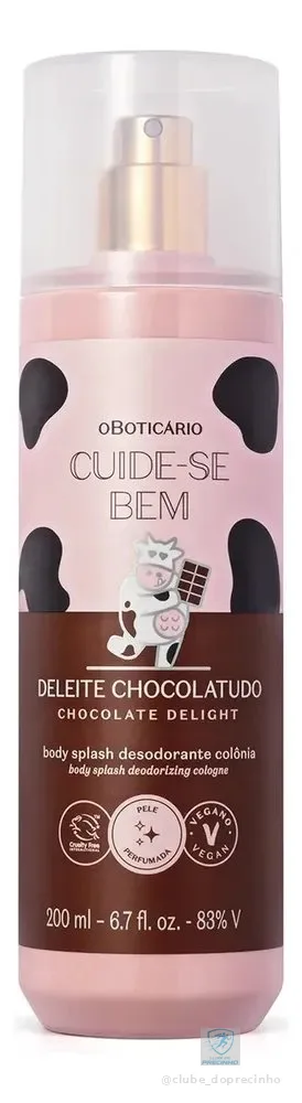 O Boticário Cuide-se Bem Body Splash Deleite Chocolatudo 200ml