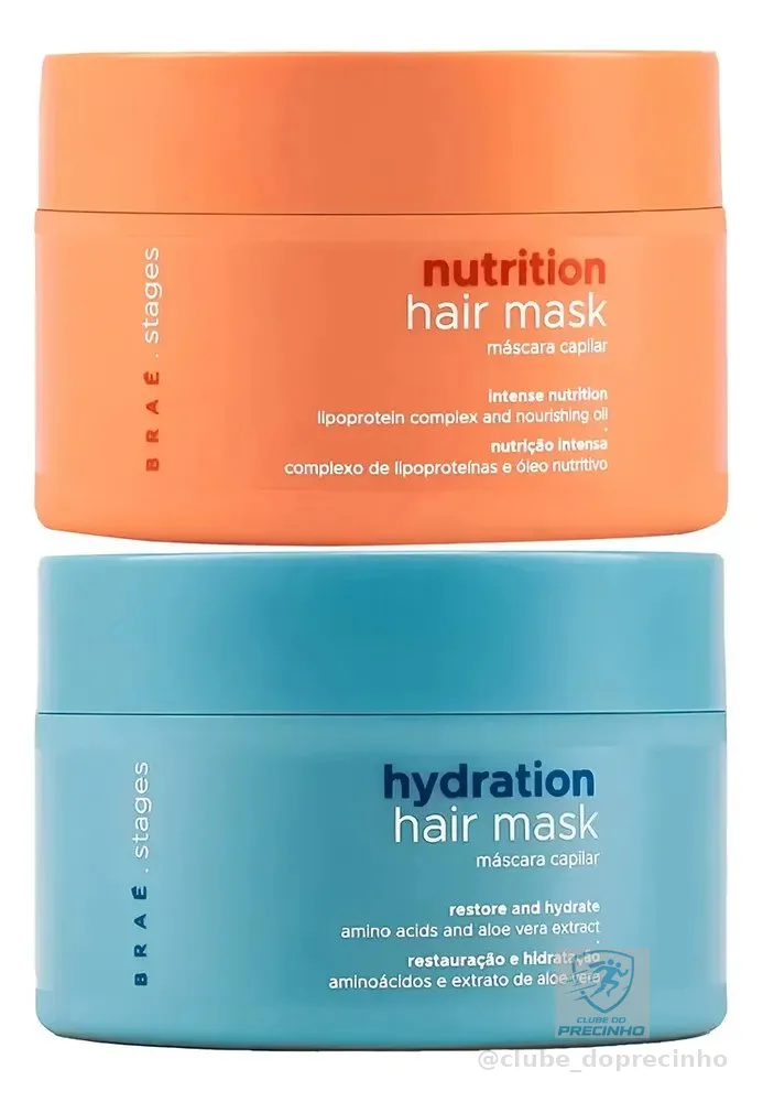 Máscaras De Tratamento Nutrição + Hidratação Stages - Braé