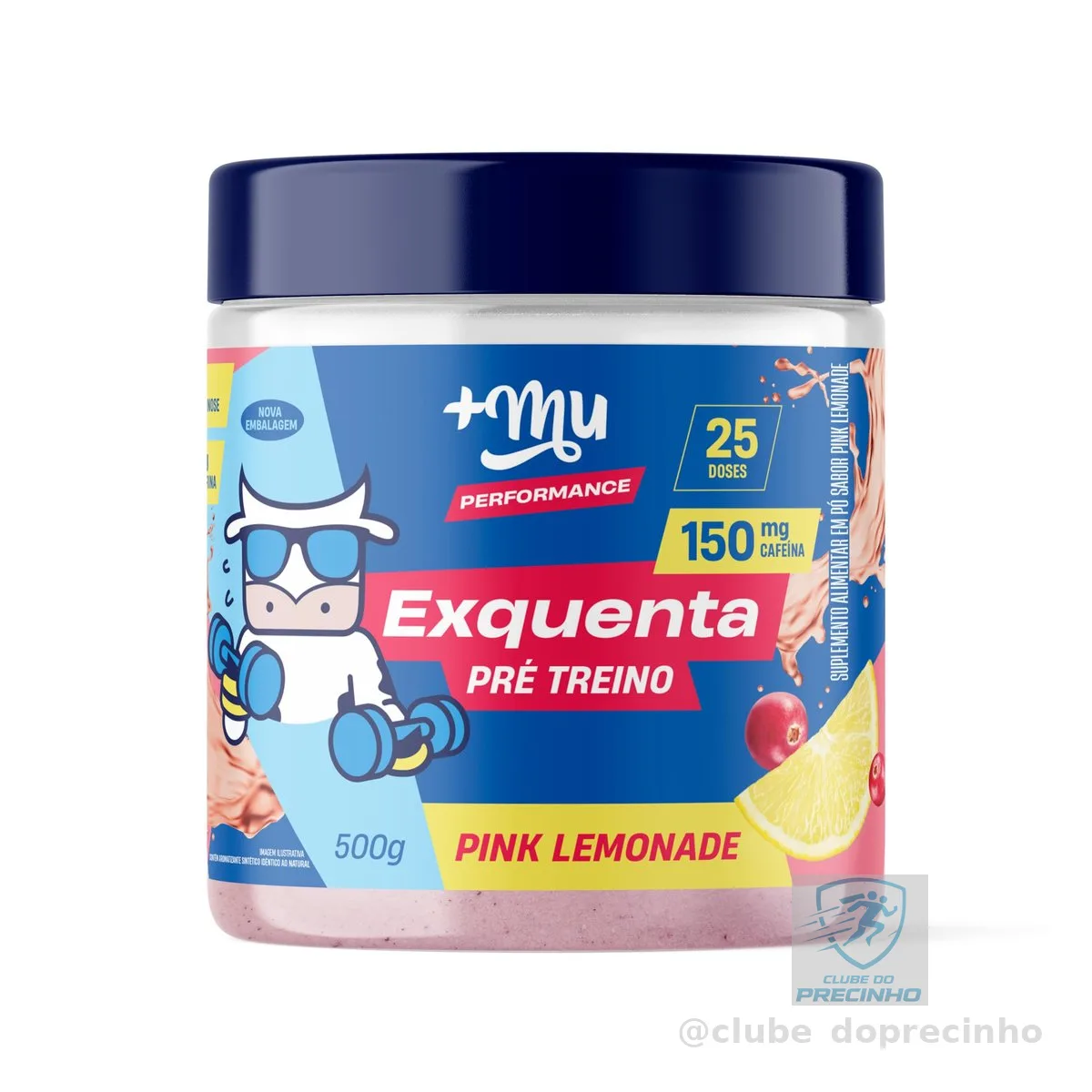 Pré treino +Mu Exquenta Sabor Pink Lemonade - 500g