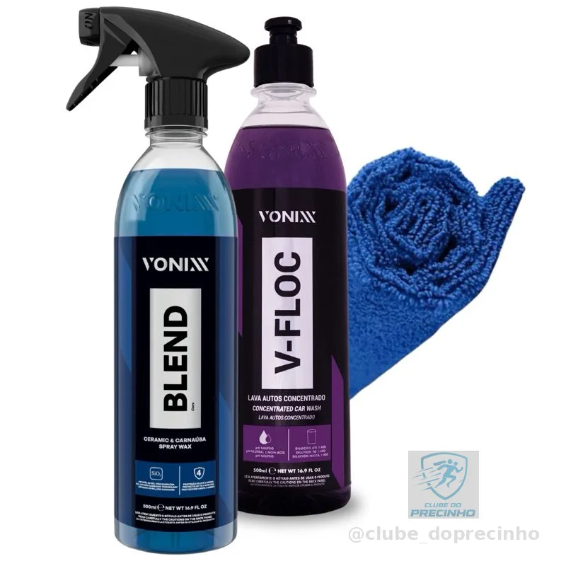 Cera Blend Spray Carnauba Vonixx Shampoo V-floc Toalha Microfibra
