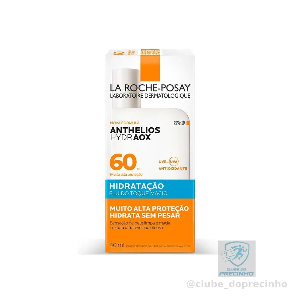 La Roche-Posay, Protetor Solar Facial, Anthelios Hydraox, FPS60, Sem Cor, 40ml