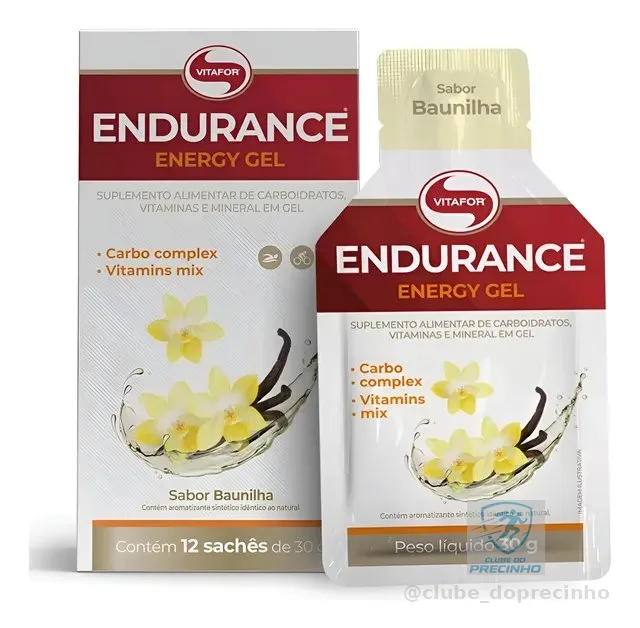Endurance Caffeine Gel Vitafor Caixa Com 12 Sachês