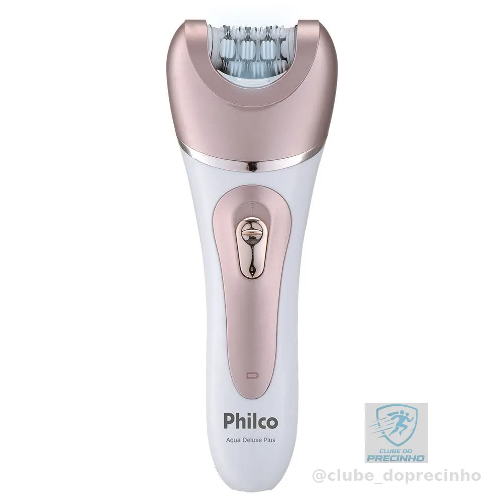 Philco Depilador PDP02R Aqua Deluxe Plus 9 em 1 Sem Fio Bivolt Rosa e Branco Capa massageadora
