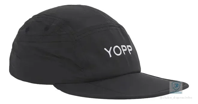 Boné Esportivo Yopp para Corrida com Proteção UV50 Preto