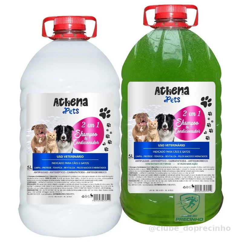 Shampoo  Condicionador Para Pet Cachorros Gatos 5Lt 2 Em1 7 Ervas 1UNIDADE Profissional Banho e Tosa/Petshop