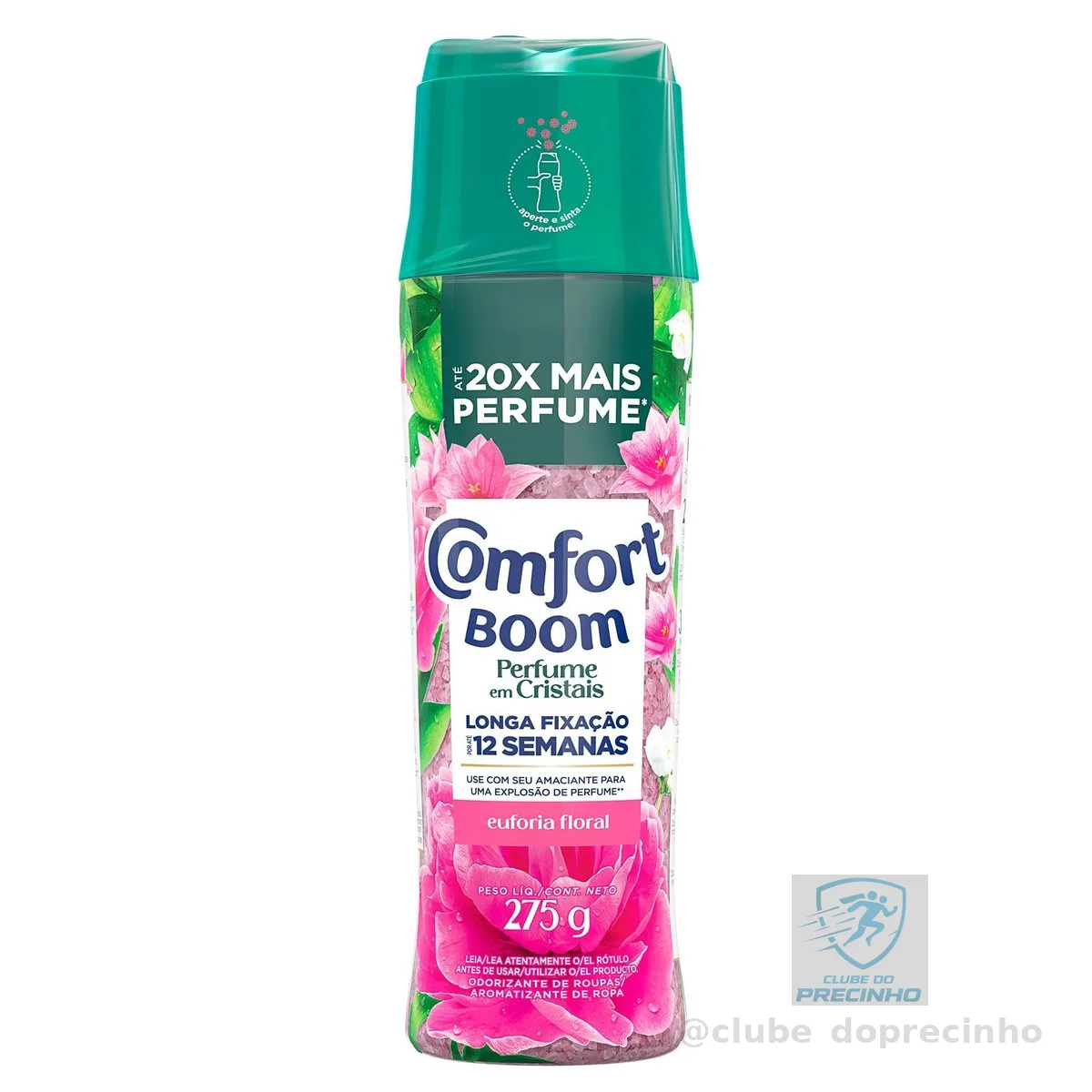 Comfort Boom Odorizador de Roupas Cristais de Perfume Euforia Floral 275gr