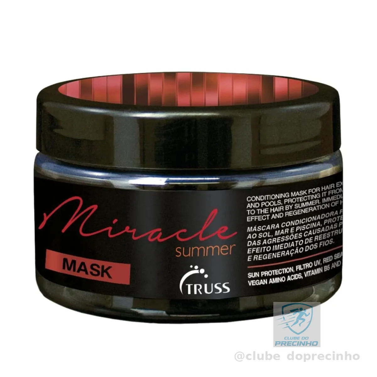 Truss Miracle Summer Mask | Máscara Capilar com Proteção UV, Hidratação e Reconstrução para Cabelos Expostos ao Sol, Mar e Piscina | 180g