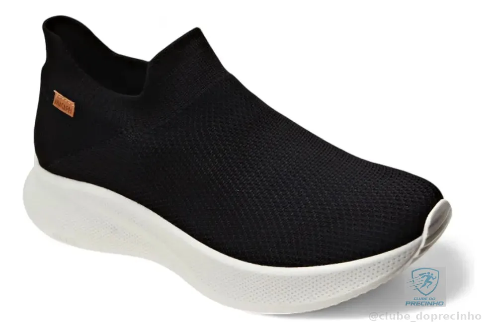 Tênis Feminino Slip On Anacapri Preto Lisa 34 Br