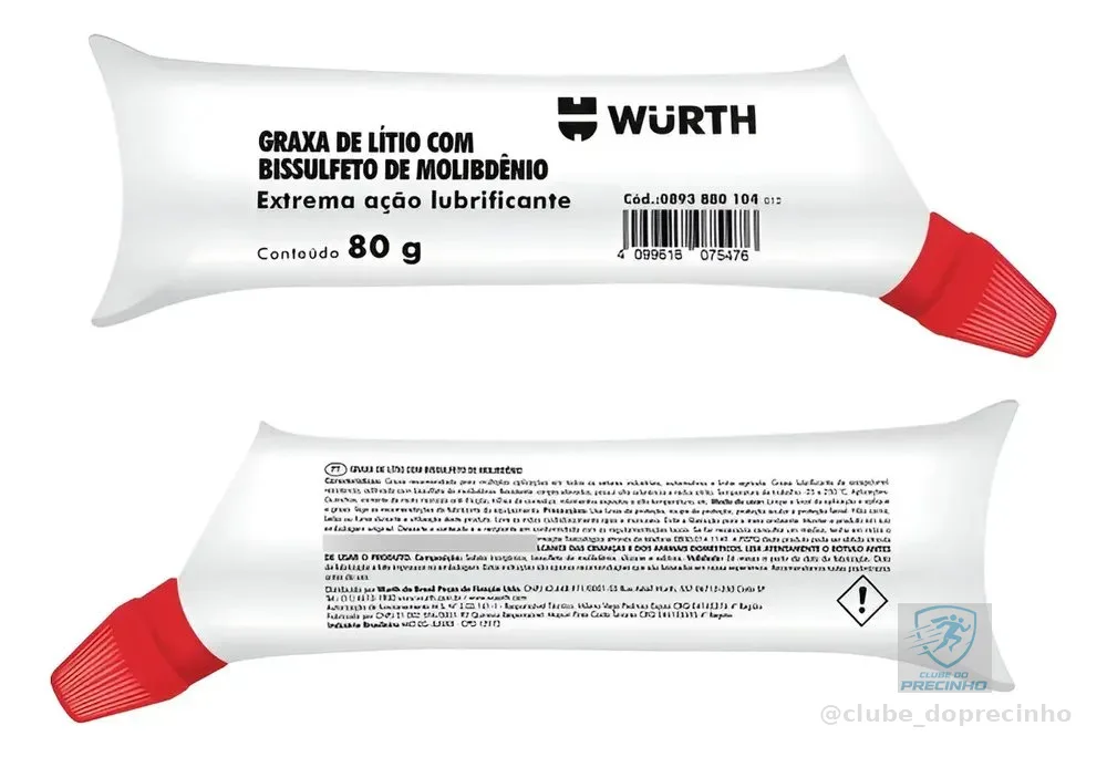 Graxa De Lítio Com Bissulfeto De Molibdênio 80g GBM-2 - Wurth