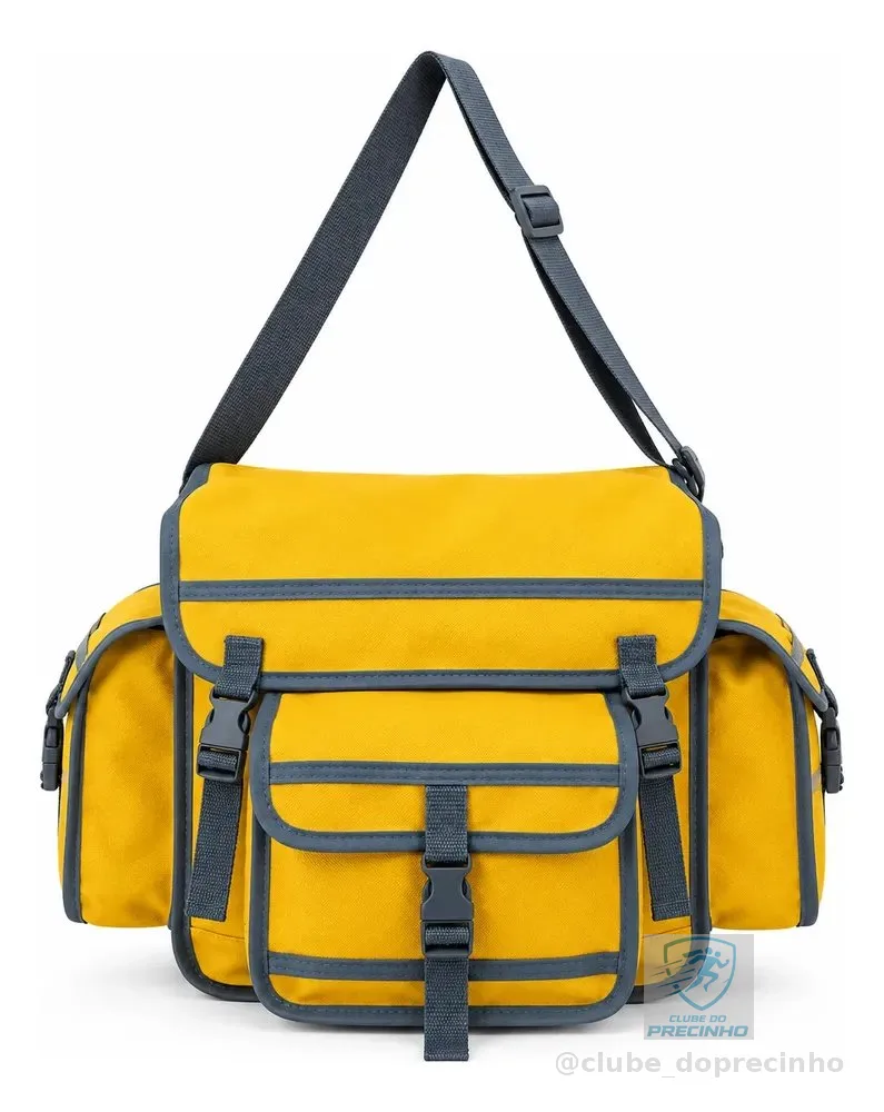 Embornal Bolsa Tiracolo Ferramentas Lona Resistente Mochila Amarelo