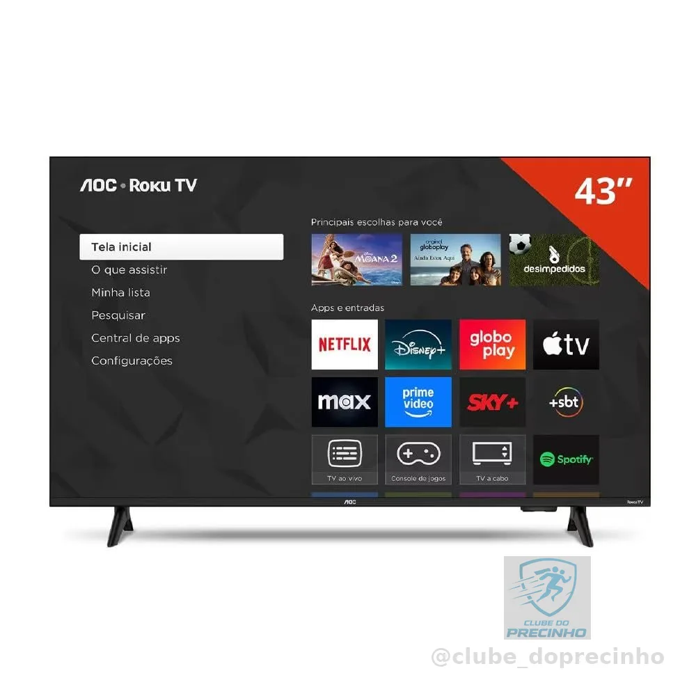 TV AOC Smart 43" Roku TV Full HD 43S5155/78G
