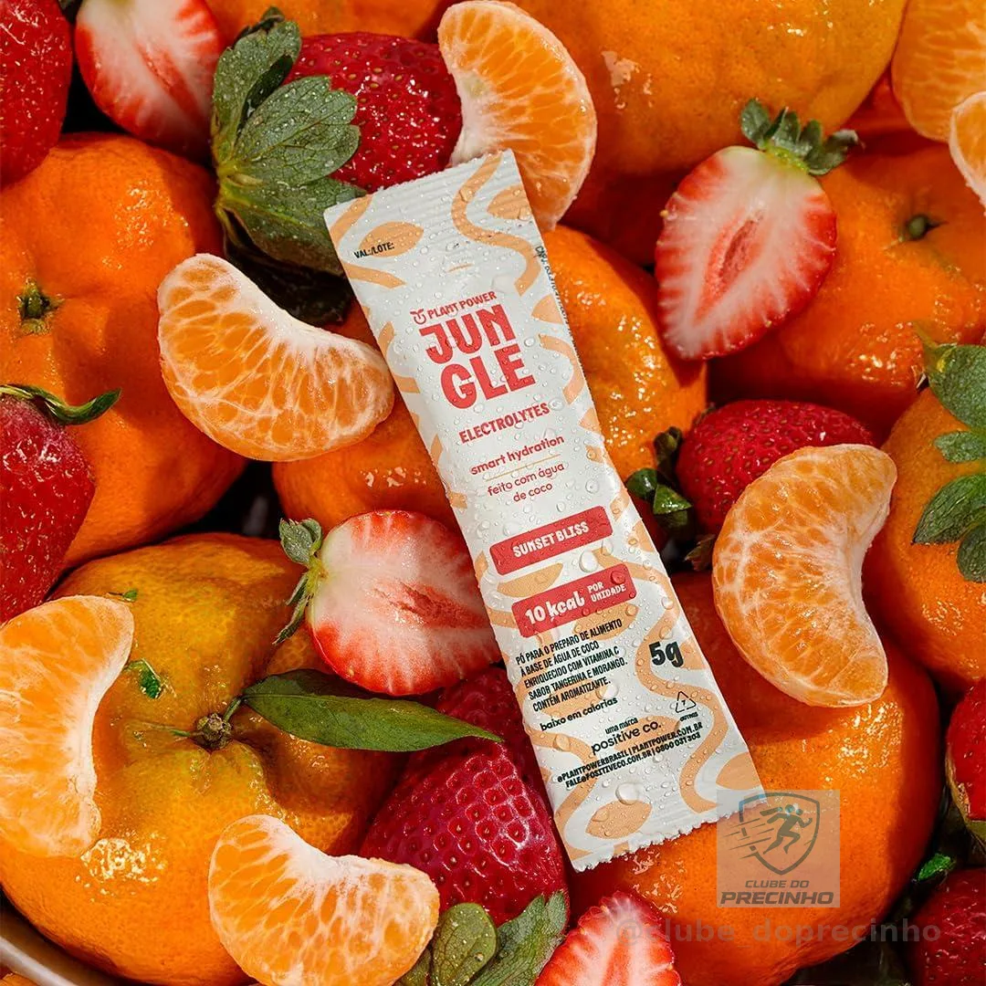 Repositor de Eletrólitos Jungle Electrolytes Tangerina e Morango - Sachê 5g (14 Unidades)