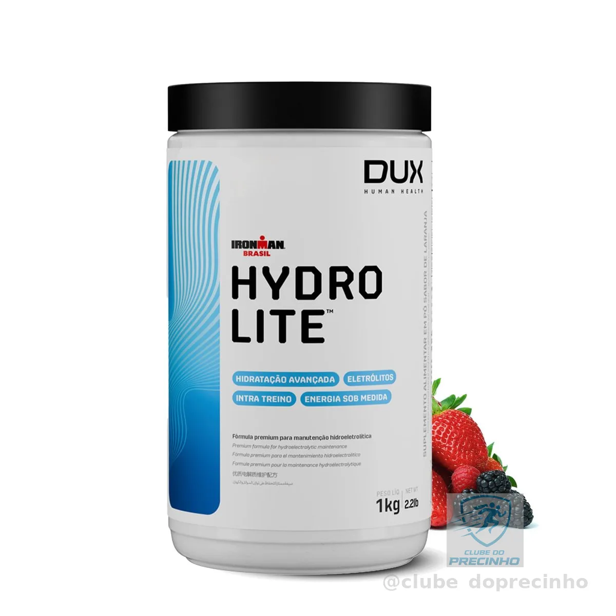 DUX HUMAN HEALTH Hydrolite 1000g Frutas Vermelhas - Hidratação Esportiva com Eletrólitos Essenciais