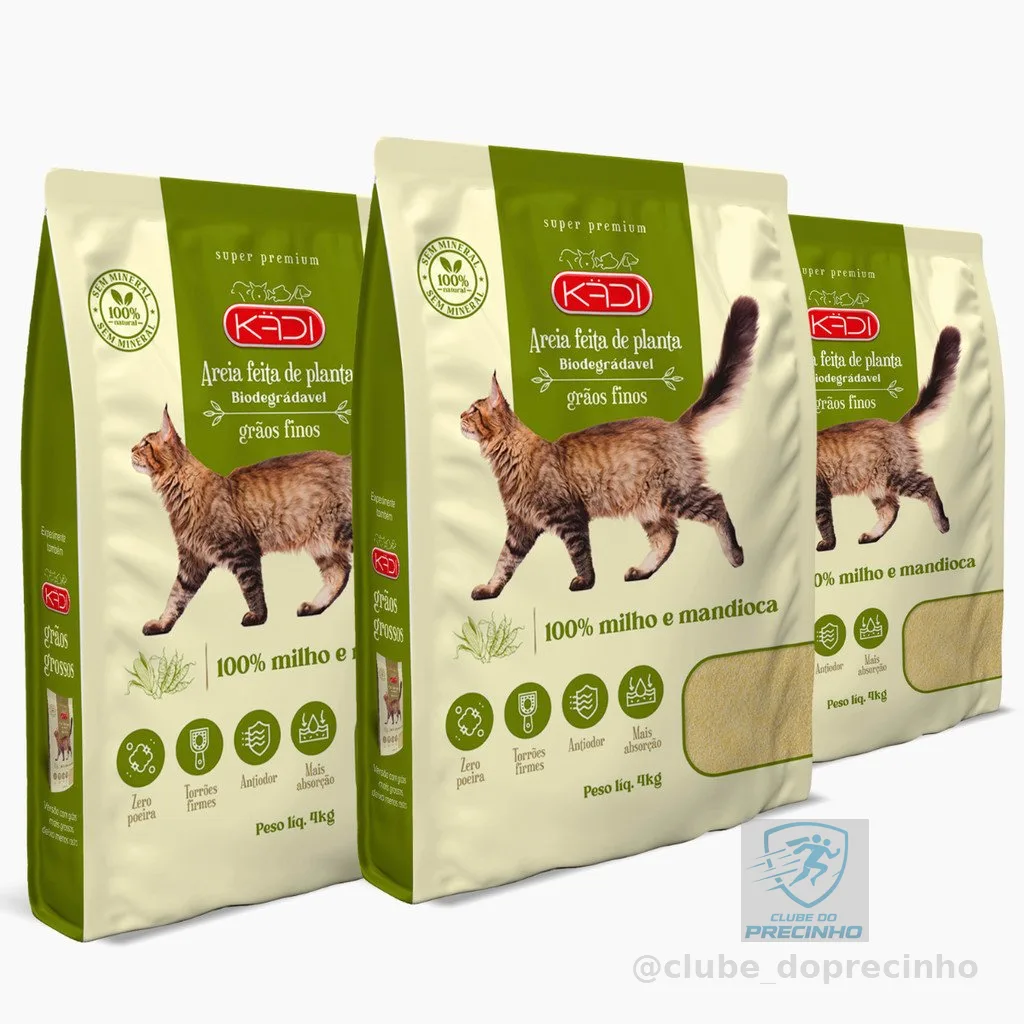 Areia Kadi Biodegradável 4 Kg Grãos Finos
