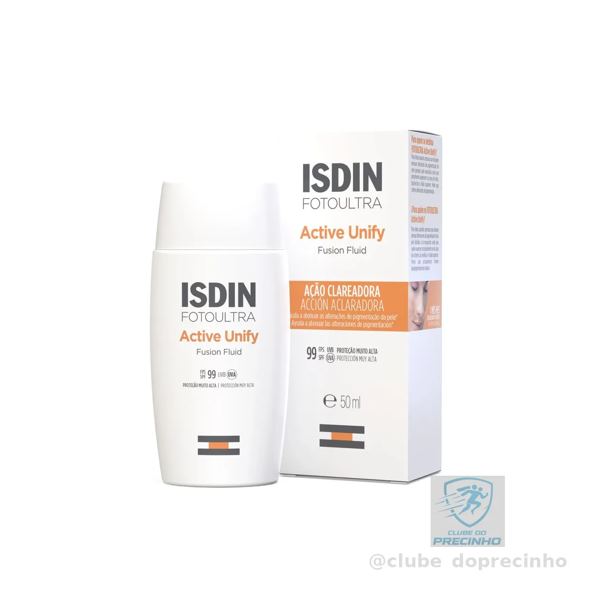 ISDIN Clareador Facial Foto Ultra Active Unify Sem Cor FPS 99-50ml